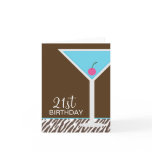Blue Martini and Zebra Pattern cards