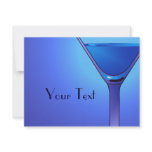 Blue Martini Cocktail Custom Announcements