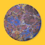 Blue & Mauve Marbling magnets