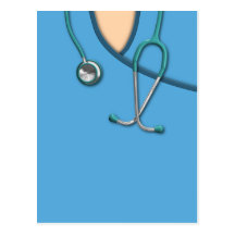 Blue Medical Scrubs Postcards