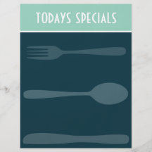Blue Menu template Flyer