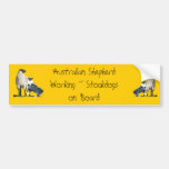 Blue Merle Aussie Stockdog Bumper Stickers