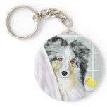 Blue Merle Sheltie Bath