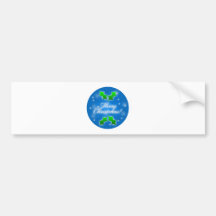 Blue Merry Christmas Bumper Stickers