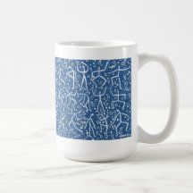 blue message mug