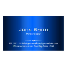 Blue Metal Meteorological Business Card