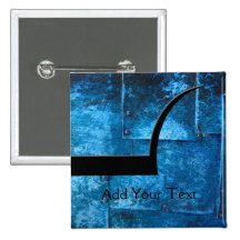 Blue Metal Plates Button