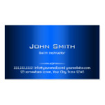 Blue Metal Swim Instructor Business Card