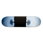 Blue mirror skateboard
