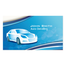 Blue Mobile Auto Detailing Car business card