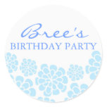 Blue Mod Flower Sticker