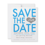 Blue Modern Save the Date Invitations
