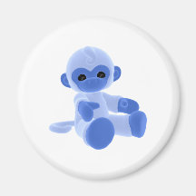 Blue Monkey Refrigerator Magnet