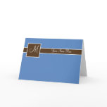 Blue Monogram Card