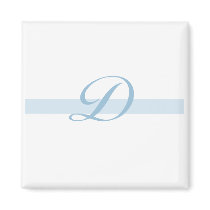 Blue Monogram D Refrigerator Magnets