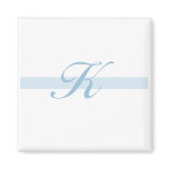 Blue Monogram K Refrigerator Magnet