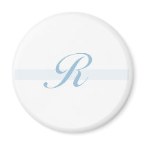 Blue Monogram R Magnet
