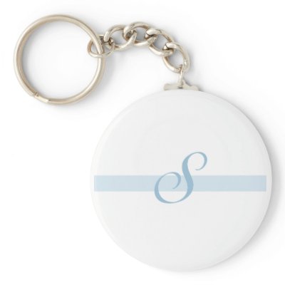 Blue Monogram S Key Chain by weddingsareus
