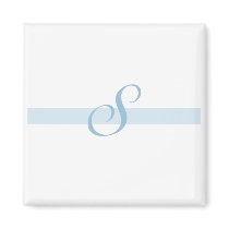 Blue Monogram S Fridge Magnets