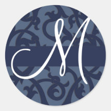 Blue Monogram Sticker