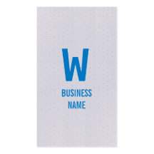 Blue Monogram Swim Instructor Business Card