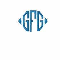 Blue Monogram Themal Fleece Hoodie template embroidered shirts