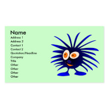 Blue monster business card templates