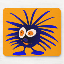 Blue monster mouse pads