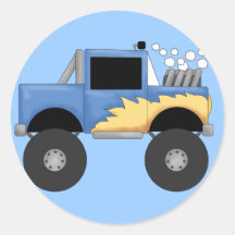Blue Monster Truck Tshirts and Gifts Stickers
