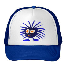 Blue monster trucker hats