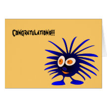Blue monsters - Congratulations!!! Card