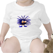 Blue monsters looking down t shirts