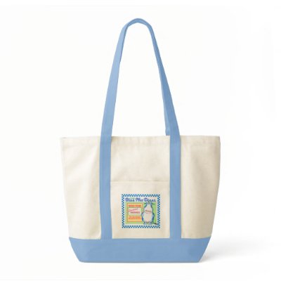 BLUE MOO DINER by Boynton Canvas Bag by SandraBoynton