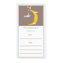 Blue Moon and Stars Bookplate