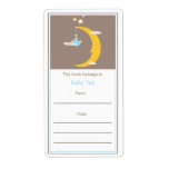 Blue Moon and Stars Bookplate Shipping Labels