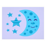 Blue Moon and Striped Stars Custom Invitation