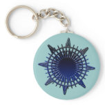 Blue Moon Compass Keychain
