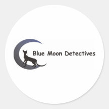 Blue Moon Detectives Round Stickers