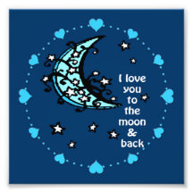blue moon photo print