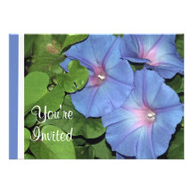 Blue Morning Glory Invitation