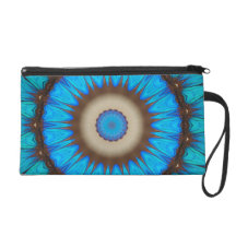 Blue Morpho Bagettes Bag Wristlet Clutch
