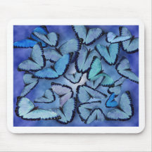 Blue Morpho Butterflies Mouse Pads