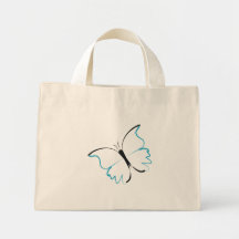 Blue Morpho Butterfly Canvas Bag