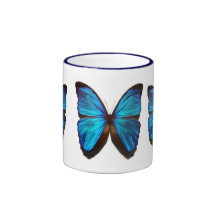 Blue morpho butterfly coffee mug