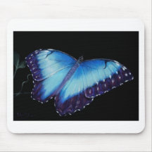 BLUE MORPHO Butterfly Mousemats