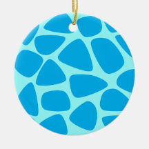 Blue Mosaic Christmas Tree Ornaments