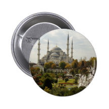 Blue Mosque Pinback Buttons