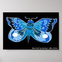 Blue Moth print