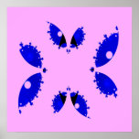 Blue Moths Print