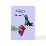Blue Mountain Swallowtail Butterfly Birthday Card